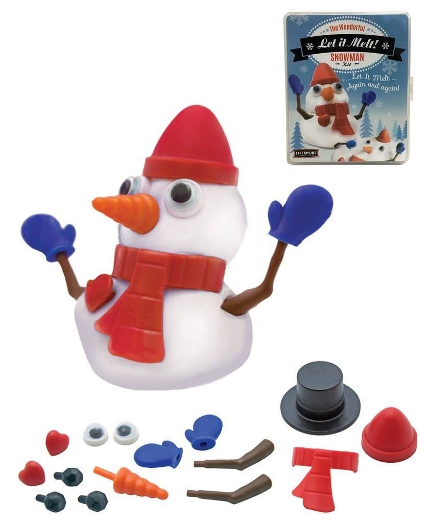 The Original Miracle Melting Snowman New Design Snowman Shaped Tub Xmas Stocking 